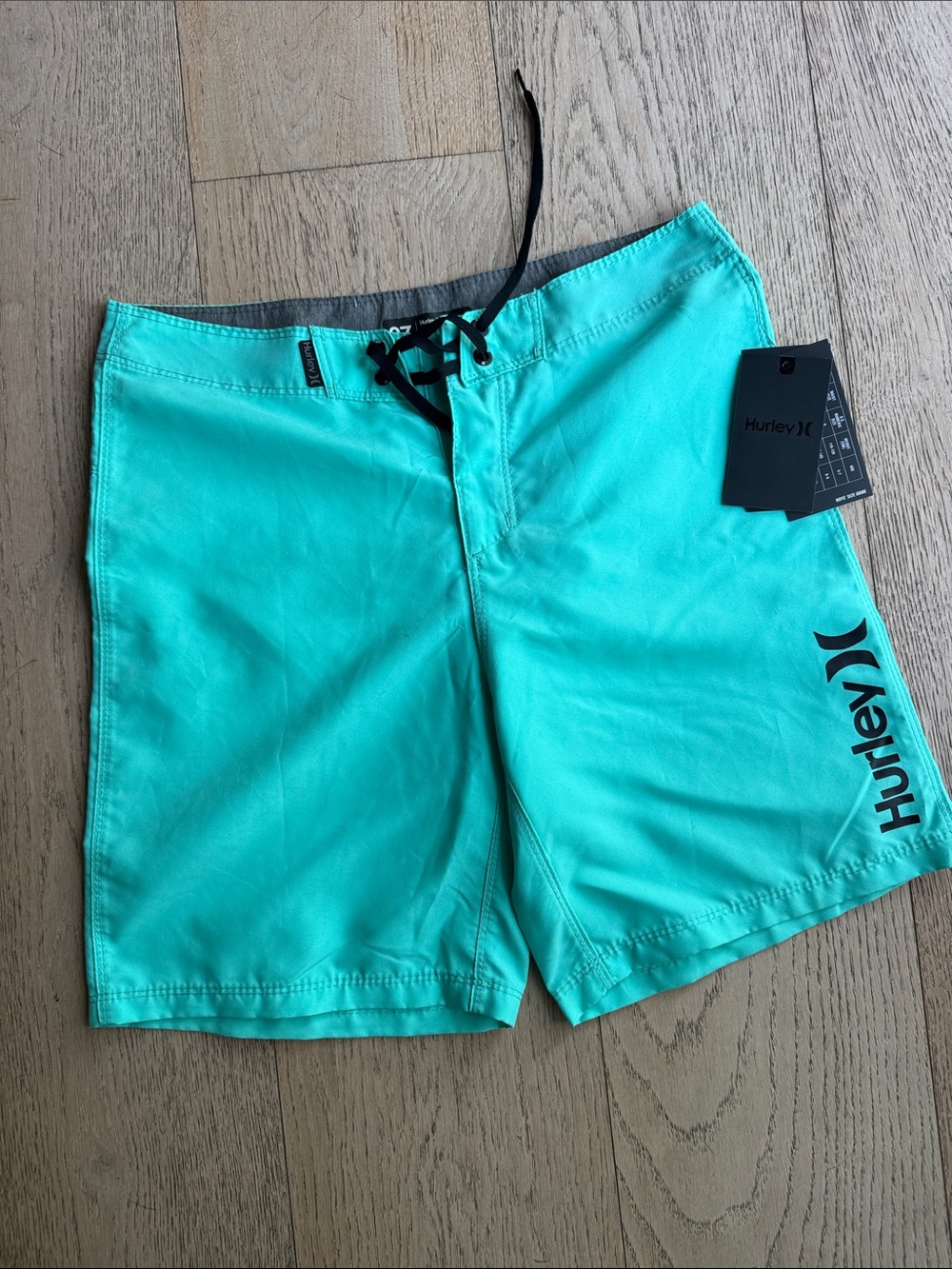 Hurley Boys Mint Board Shorts with Black Logo